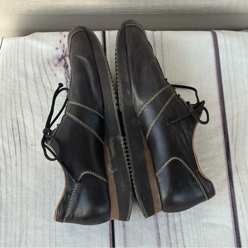 Paul Green Munchen Brown Leather Driving Shoes Women’s Sz 7‎ Lace Up Sneakers